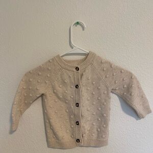 Cat & Jack Cream Bobble Knit Cardigan